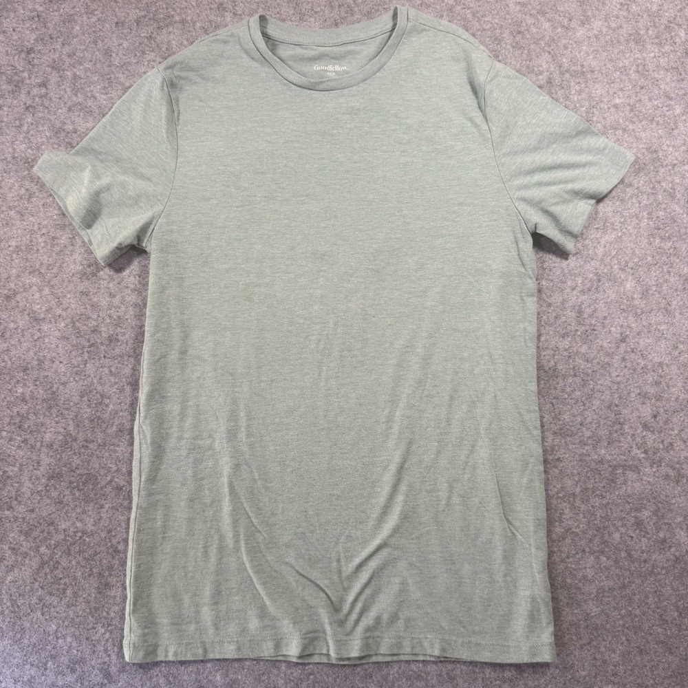 Goodfellow Lyndale‎ Tee T-Shirt Small Sage Green Heathered Crewneck Cotton Blend